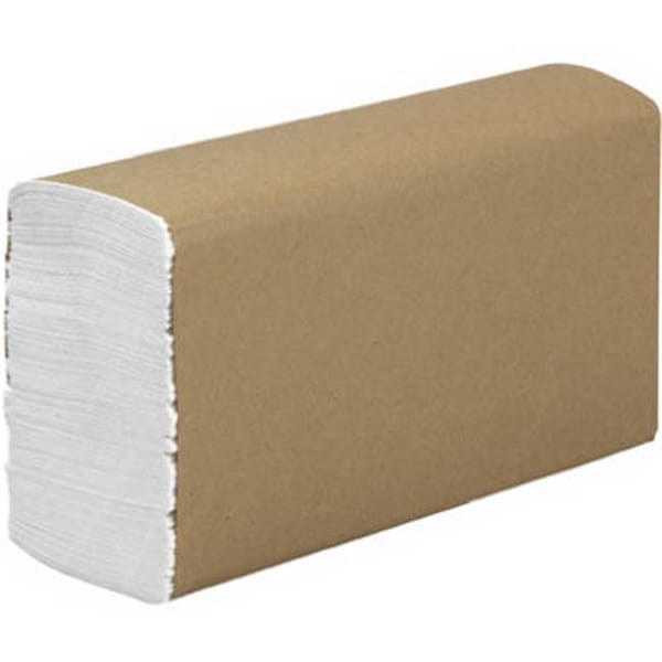 Comfortcorrect 01840 White Economy Folded Towel - 250 Count; Pack 16 CO581641 - main